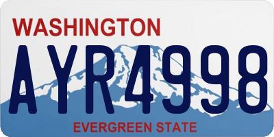 WA license plate AYR4998