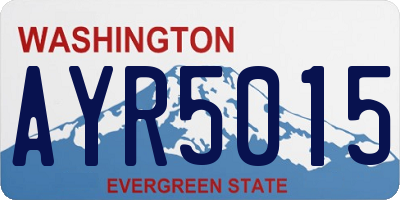 WA license plate AYR5015