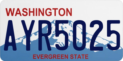 WA license plate AYR5025