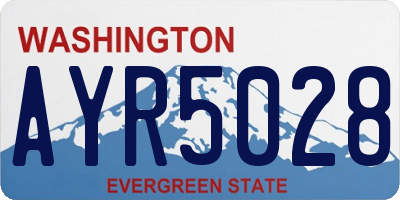 WA license plate AYR5028