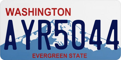 WA license plate AYR5044