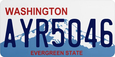 WA license plate AYR5046