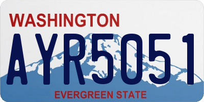 WA license plate AYR5051