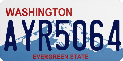 WA license plate AYR5064