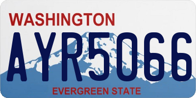 WA license plate AYR5066