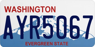WA license plate AYR5067