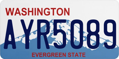 WA license plate AYR5089