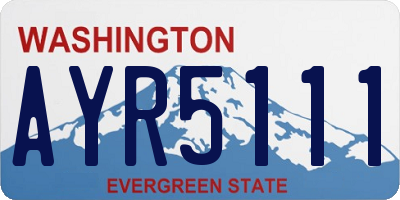 WA license plate AYR5111