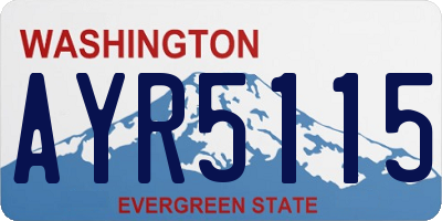 WA license plate AYR5115