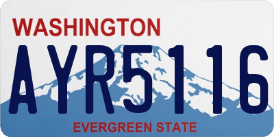 WA license plate AYR5116