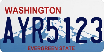 WA license plate AYR5123