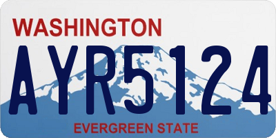 WA license plate AYR5124