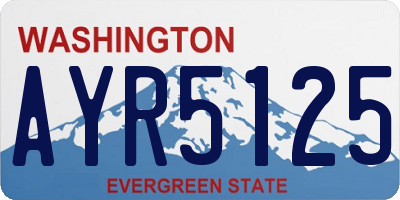 WA license plate AYR5125