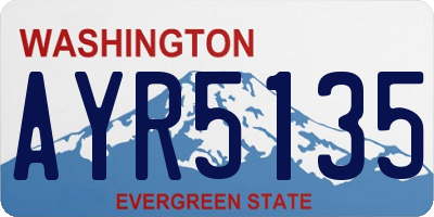 WA license plate AYR5135