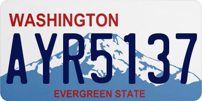 WA license plate AYR5137