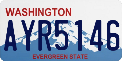 WA license plate AYR5146