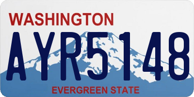 WA license plate AYR5148