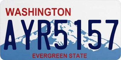 WA license plate AYR5157