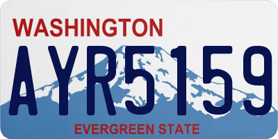WA license plate AYR5159