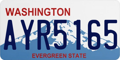 WA license plate AYR5165