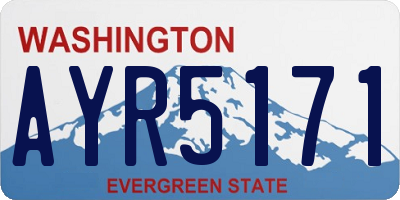 WA license plate AYR5171