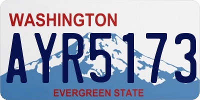 WA license plate AYR5173