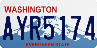 WA license plate AYR5174