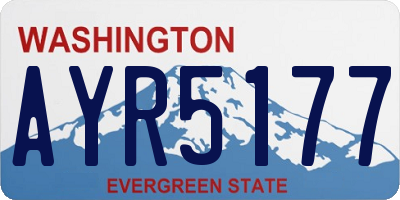WA license plate AYR5177