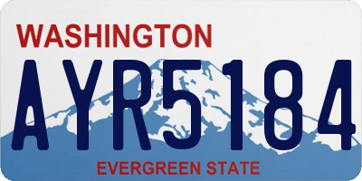 WA license plate AYR5184