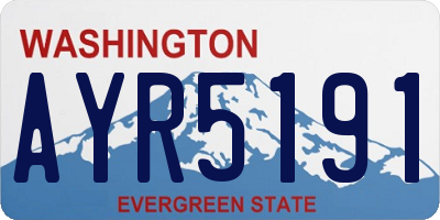 WA license plate AYR5191