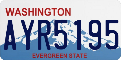 WA license plate AYR5195