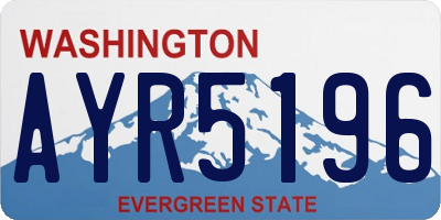 WA license plate AYR5196