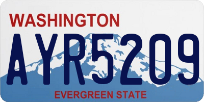 WA license plate AYR5209
