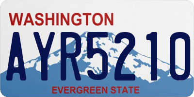 WA license plate AYR5210