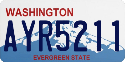 WA license plate AYR5211