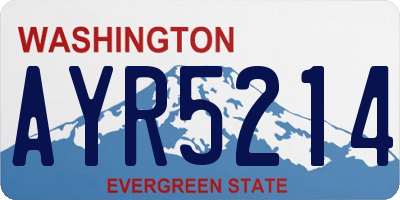 WA license plate AYR5214