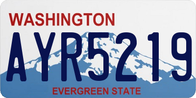 WA license plate AYR5219