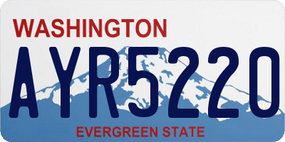 WA license plate AYR5220