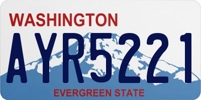 WA license plate AYR5221