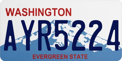 WA license plate AYR5224