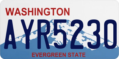 WA license plate AYR5230