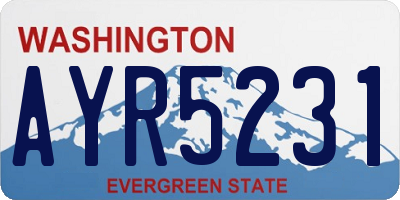 WA license plate AYR5231
