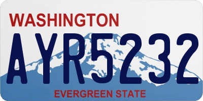 WA license plate AYR5232