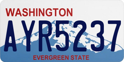 WA license plate AYR5237