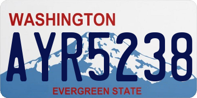 WA license plate AYR5238