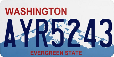 WA license plate AYR5243