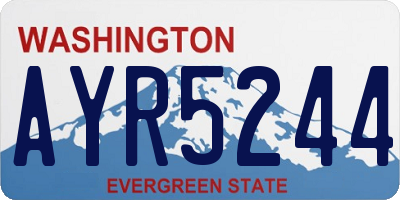 WA license plate AYR5244