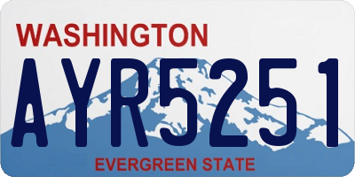 WA license plate AYR5251