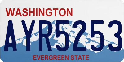 WA license plate AYR5253