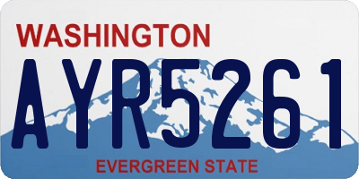WA license plate AYR5261